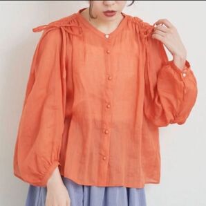 新品未使用 タグ付き【l'atelier du savon】 ●Ra/リボンギャザー BL