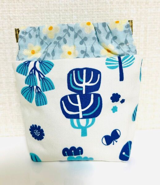 ハンドメイド☆お洒落なバネポーチ・小物整理☆欧米柄