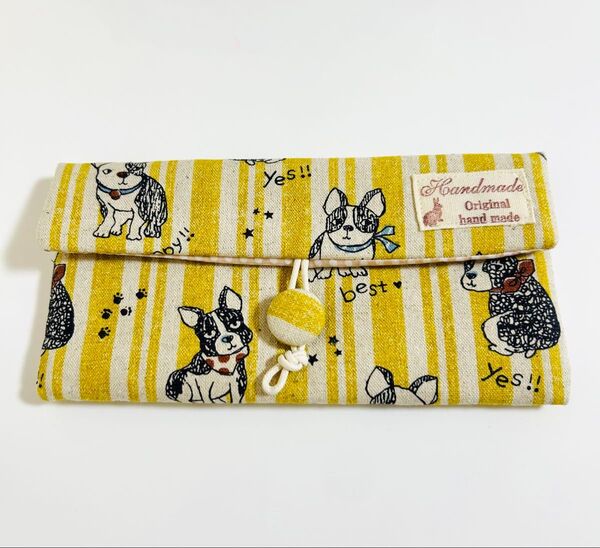 ハンドメイド☆犬柄のメガネケース・ポーチ・お洒落