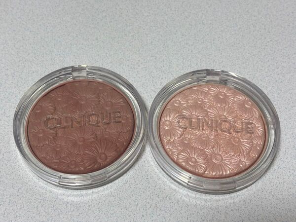 クリニーク CLINIQUE ほほ紅 チーク フラワー ハイライター パウダーポップ ルナー ソーラー ブロンザー 2点セット