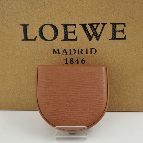 【未使用に近い】LOEWE コインケース アナグラム アマソナ 型押し