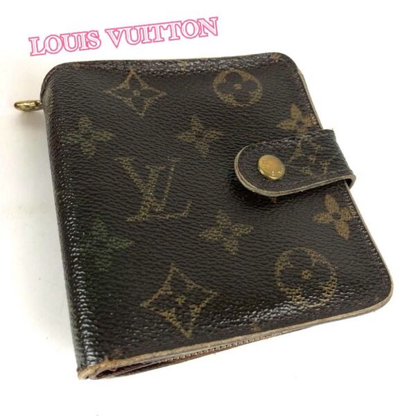 LOUIS VUITTON ルイヴィトン コンパクトジップ M61667 モノグラム 二つ折り財布 レディース メンズ ブランド
