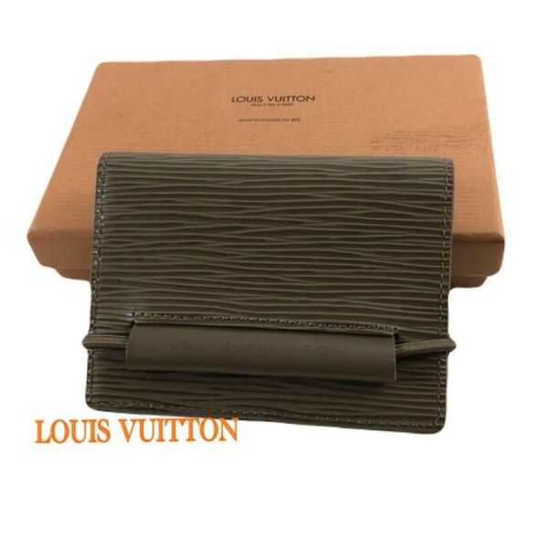 LOUIS VUITTON ルイヴィトン ポルトフォイユ エラスティック カードケース グレー レディース パスケース 定期入れ