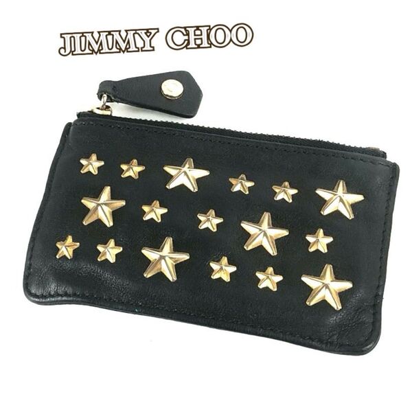 JIMMY CHOO ジミーチュウ スタッズ コインケース 小銭入れ ブラック レディース ブランド