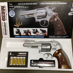 クラウンモデル エアリボルバー S&W M629 シルバーモデル 10歳以上用 エアコッキング 44マグナム