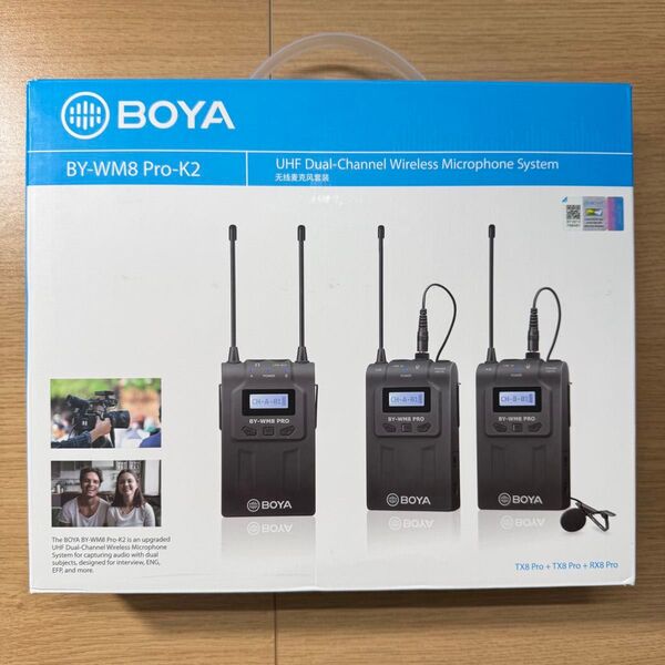 BOYA BY-WM8 Pro-K2 ワイヤレスマイクシステム B帯 2ch ワイヤレスマイク