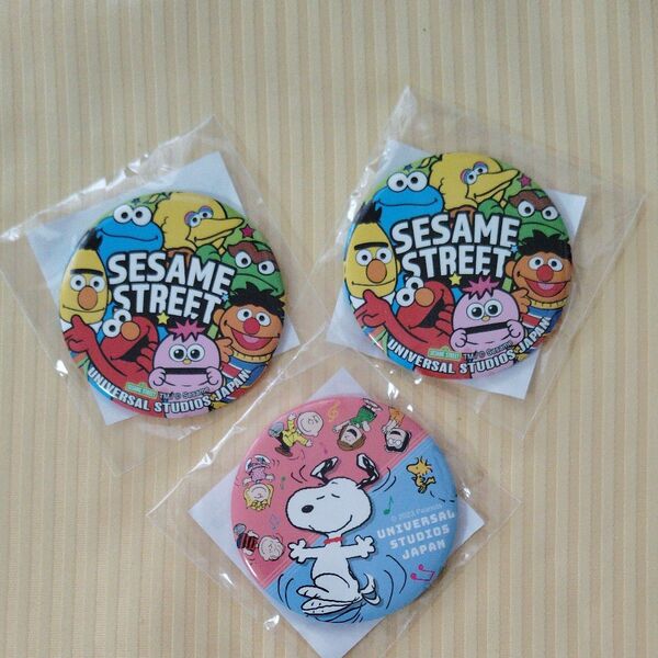 ユニバーサル・スタジオ・ジャパン USJ 缶バッチ缶バッジ3個
