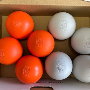 マッサージボール ラクロスボール オレンジ白8個セット