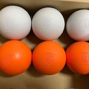 ストレッチボール ラクロスボール オレンジホワイト6個セット