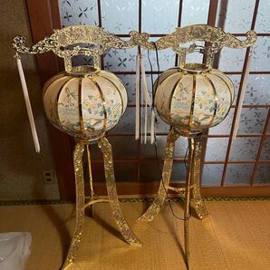 盆提灯 スタンド付き提灯 2個セット 和風インテリア