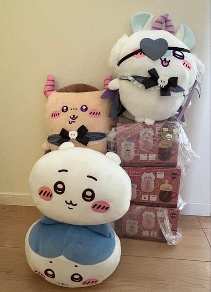 ちいかわ BIGぬいぐるみ ハチワレ モモンガ うさぎ マグカップ