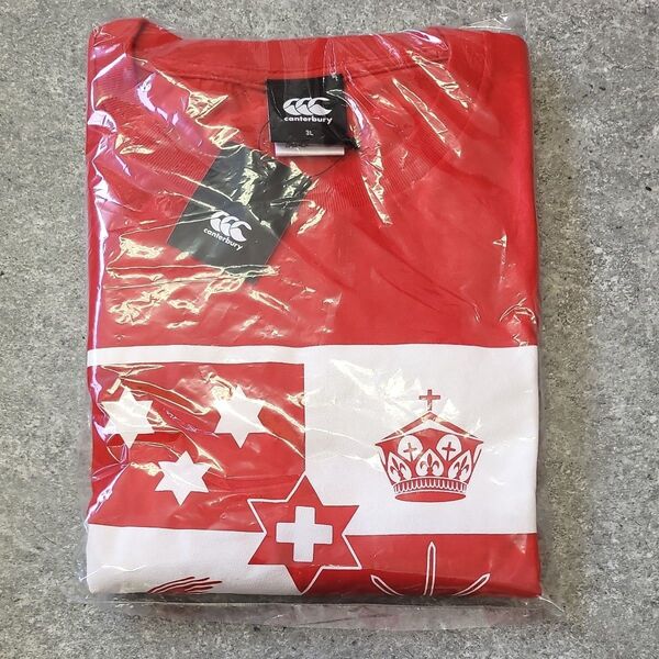 新品 カンタベリーTシャツ ラグビーカンタベリー トンガチャリティTシャツ 3Lサイズ スポーツTシャツ