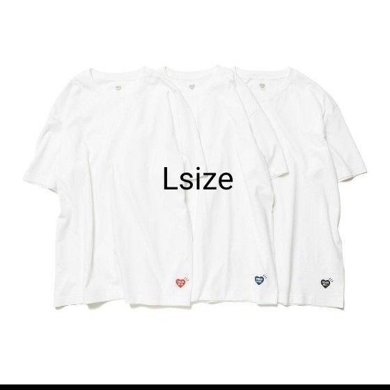 新品 3-PACK T-SHIRT SET ヒューマンメイド human made ヒューマンメイドTシャツ L 白
