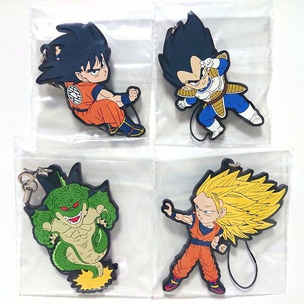 ドラゴンボール 一番くじ Z編 ワールドコレクタブルフィギュア WCF ラバーストラップ 孫悟空 ベジータ ポルンガ 未開封 4点