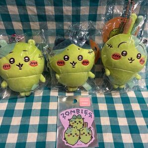 ちいかわ 仮装たのしい~!マスコット&スマホに貼れるサイズのステッカー ゾンビーズ ゾンビな ちいかわ ハチワレ うさぎ