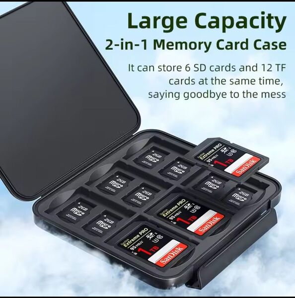 Llano カードケースホルダー 防水 & 耐衝撃 メモリカードケース SD/Micro SD TF カード プロテクターカバー