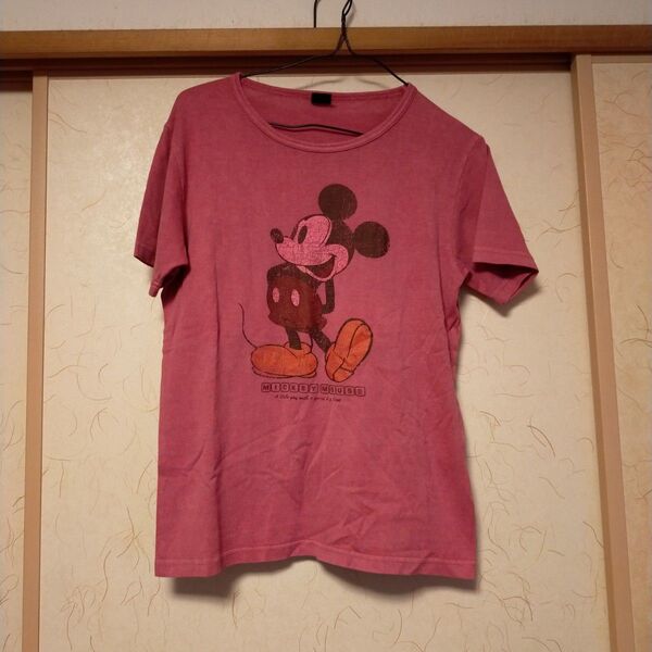 ミッキーマウス プリント Tシャツ