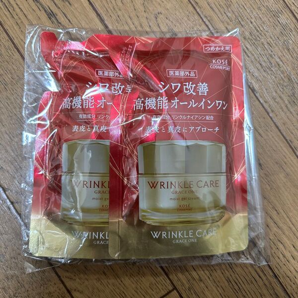 グレイスワン リンクルケア モイスト ジェル クリーム(つめかえ用)90g x 2