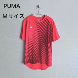 ●美品●PUMA メンズ トレーニングウェア オレンジ色 Mサイズ サッカー 練習着