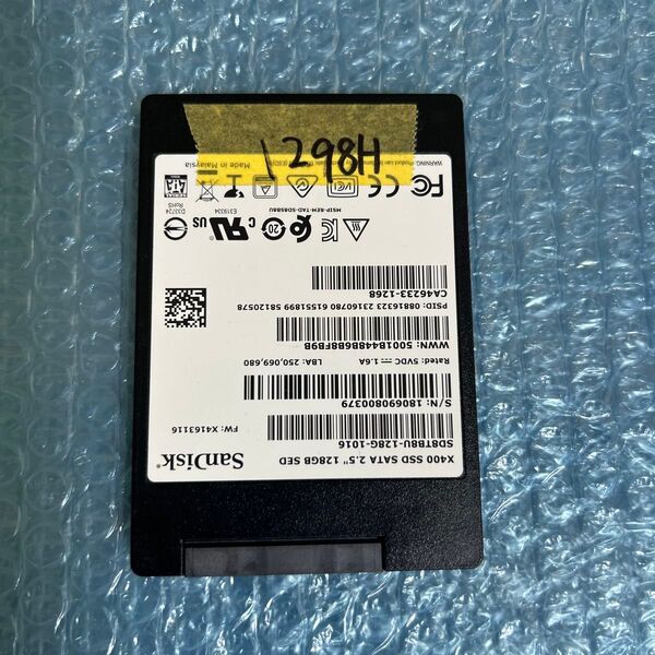 SSD 128GB sata 2.5インチ 中古品検査済み 厚み7mm SanDisk