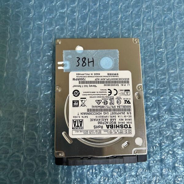 500GB 個 HDD ハードディスク sata 2.5インチ 中古品検査済み 厚み7mm Toshiba