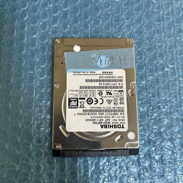 500GB 個 HDD ハードディスク sata 2.5インチ 中古品検査済み 厚み7mm Toshiba