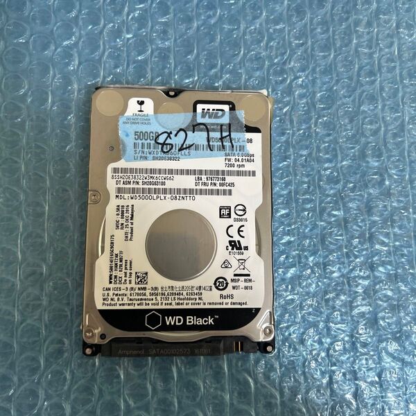 500GB 個 HDD ハードディスク sata 2.5インチ 中古品検査済み 厚み7mm WD
