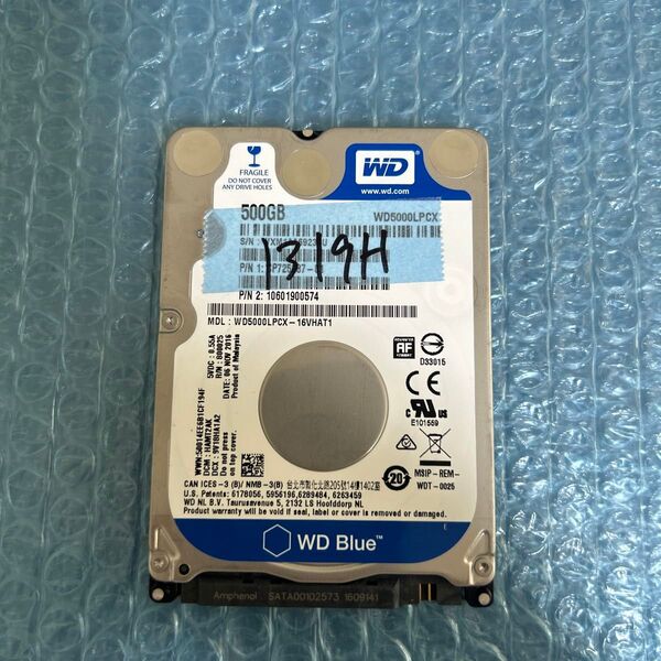 500GB 個 HDD ハードディスク sata 2.5インチ 中古品検査済み 厚み7mm WD