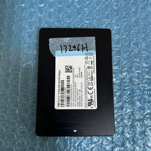 SSD 512GB 13296H sata 2.5インチ 中古品検査済み 厚み7mm SAMSUNG