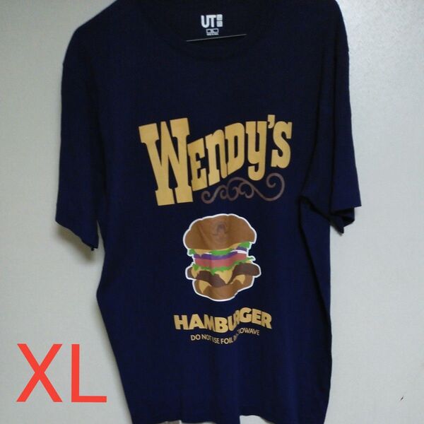 ユニクロ UT ウェンディーズコラボTシャツ(半袖) サイズXL ネイビー