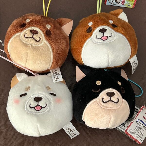 新品タグ付き 忠犬もちしば フェイスマスコット 4点コンプリートセット