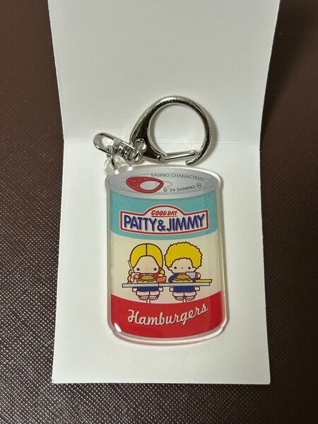 新品 缶型アクリルキーホルダー ヴィンテージレトロ コレクション パティ&ジミー