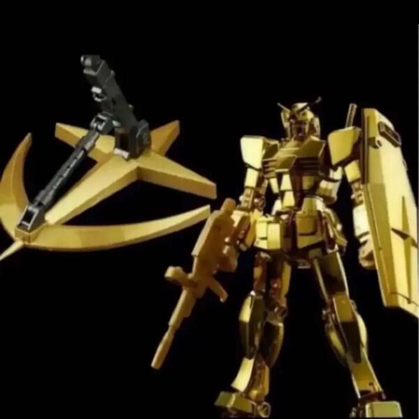 ガンダムベース限定景品 RX-78-2 ガンダムゴールドコーティング&アクションベース連邦軍Ver.メタリック 未開封