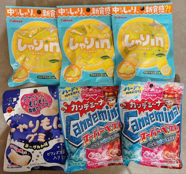 カンロ カンデミーナ しゃりinグミ しゃりもにグミ 6袋セット