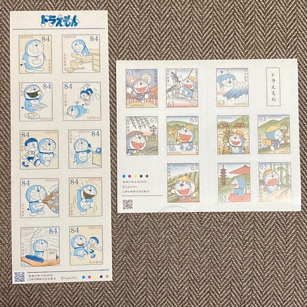 【新品・未使用】ドラえもん記念切手 全2種 各1シート【新品・未使用】ドラえもん記念切手 全2種 各1シート
