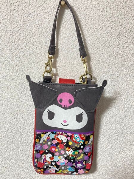 【新品・未使用品】クロミ 立体 おでかけ 2WAY ポシェット 和柄 サンリオキャラクターズ スマホポーチ