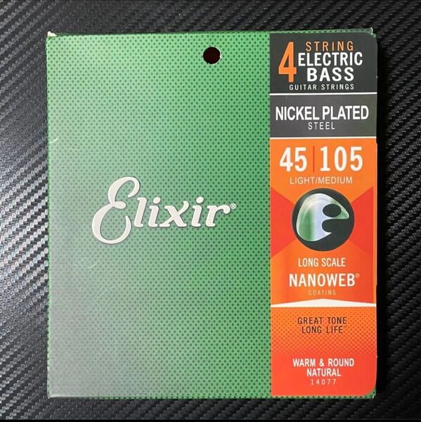 【パッケージ崩れ】エレキベースギター弦 Elixir 14077 エリクサー Medium ニッケルライトミディアム