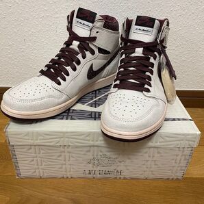 A Ma Maniere × Nike Air Jordan 1 Retro High OG Sail and Burgundy