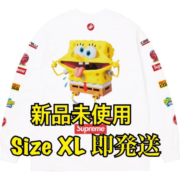 Supreme Sponge Bob Castelli L/S Tee白XL