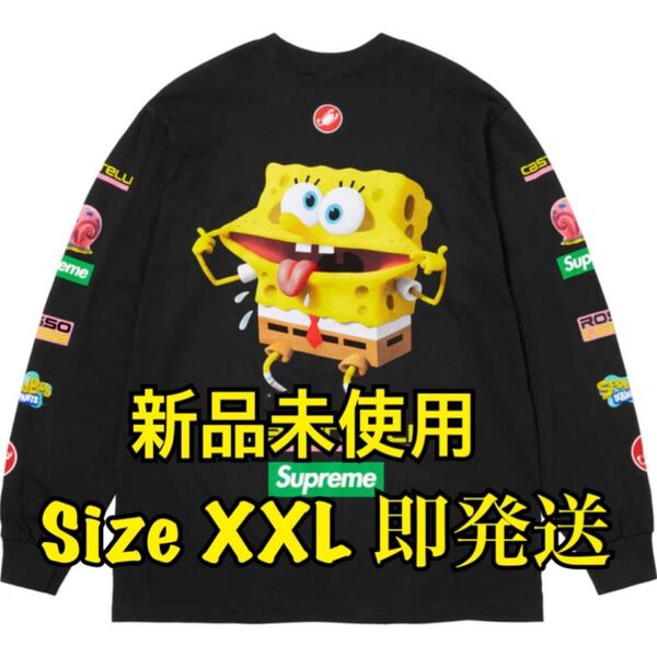 Supreme Sponge Bob Castelli L/S Tee黒XXL