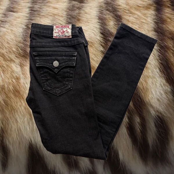 *+*TRUE RELIGIONS デニムパンツ ジーンズ ブラック