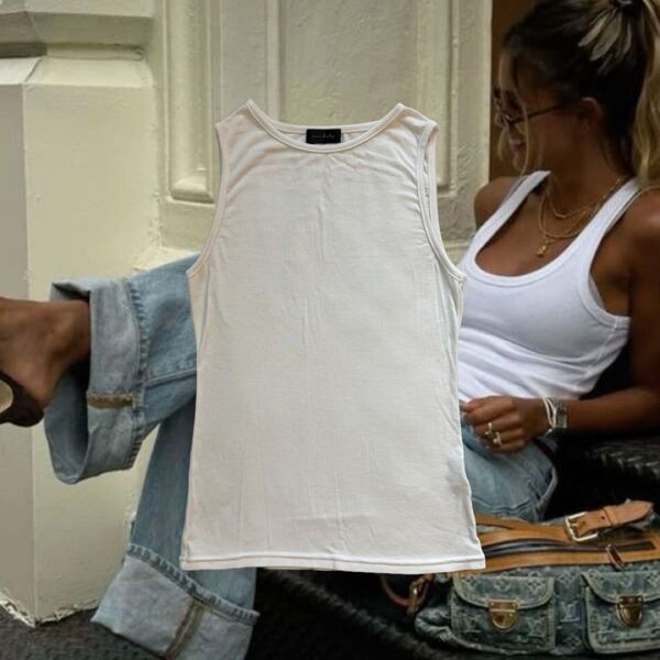 *+*ANNY BODY WHITE TANK タンクトップ ノースリーブ