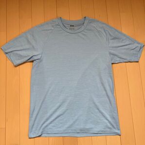 UNIQLO ドライEXクルーネックTシャツ ブルー メンズ Mサイズ