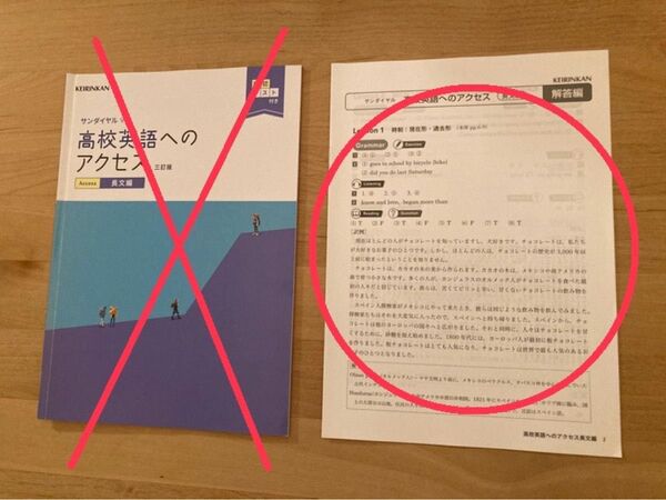 【解答編のみ】高校英語へのアクセス 長文編 啓林館 高校 教科書