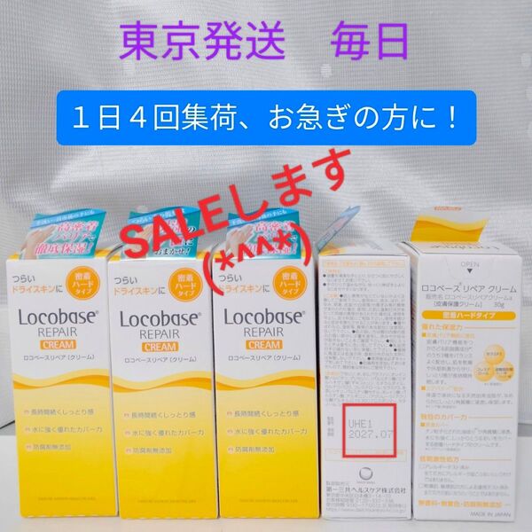 《箱のまま発送》ロコベースリペアクリーム 30g×5本