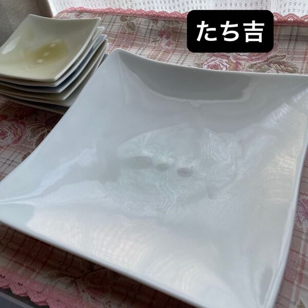 食器一式 和食器 たち吉 釉 取り分け揃 皿 おしゃれ 角皿 プレート 7枚 セット 大皿 取り皿 和食器