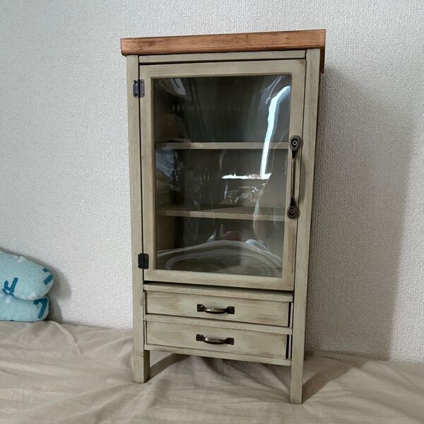 昭和レトロ ハンドメイド飾り棚ペンプベージュビンテージ