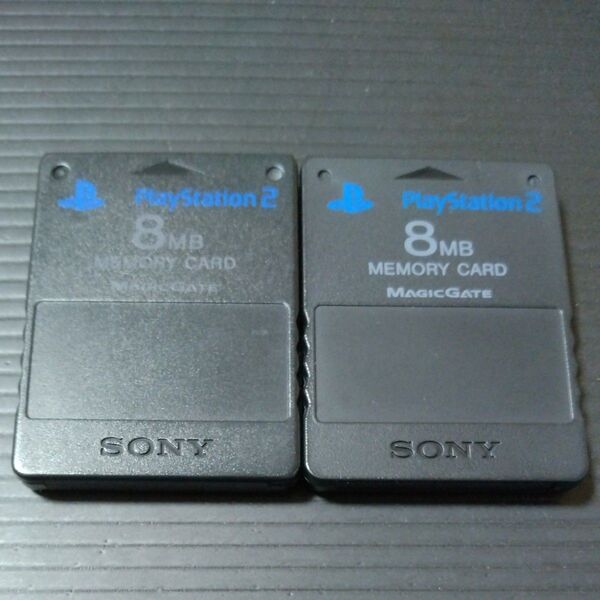 【PS2】 PlayStation2 専用 メモリーカード (8MB) ブラック 2個 SCPH-10020
