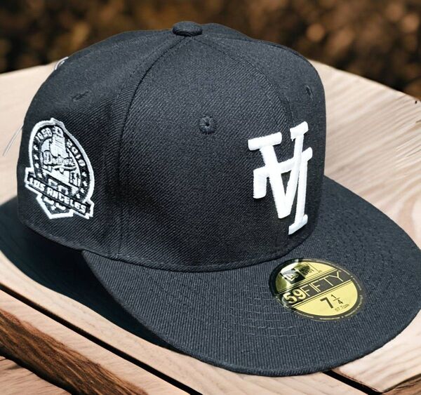 LA 逆ロゴ New Era 59FIFTY ブラック 7 1/4