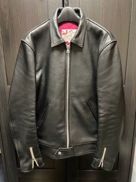 アディクトクローズ AD-01 ADDICT CLOTHES シングルライダース レザージャケット シープスキン 40